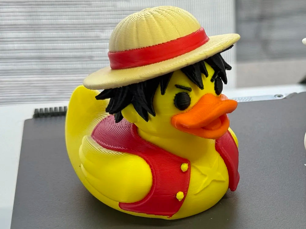 3D Printed Toy Duck Figure Model - Duck Monkey D. Ruffy image 0