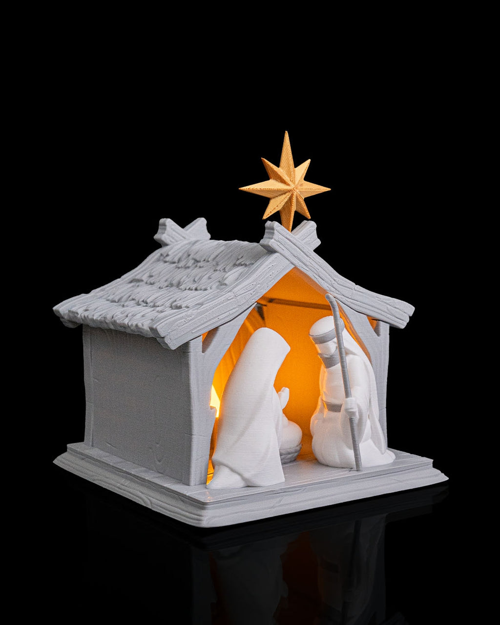 3D Printed Christmas Bright Nativity - Light Up Table Lamp image 5