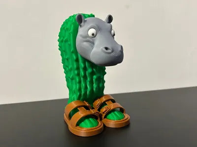 3D Printed Italian Brainrot Action Figure Model -Cacto ippopotamo image 0