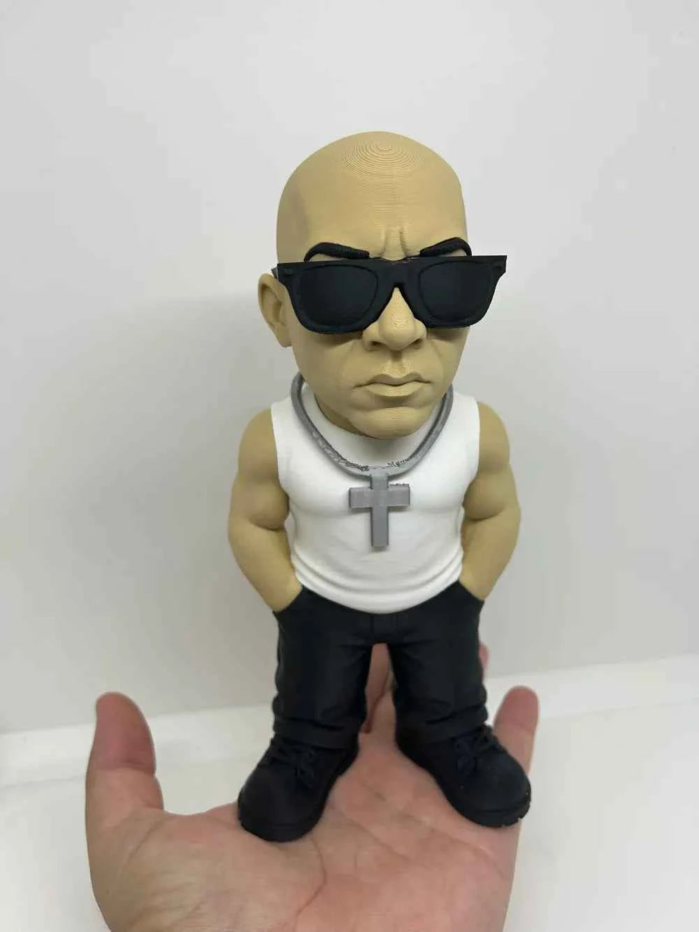 3D Printed Toy Action Figure Model - Vin Diesel