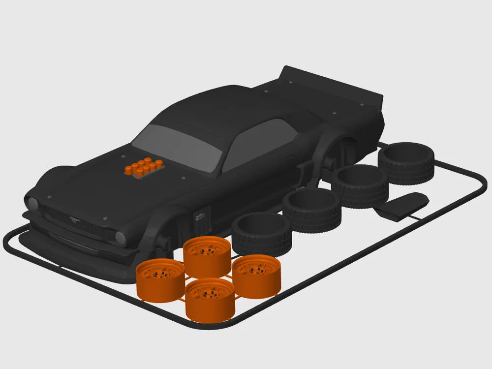 3D Printed Ford Mustang HOONICORN - Ken Block Tribute (1:24) image 0