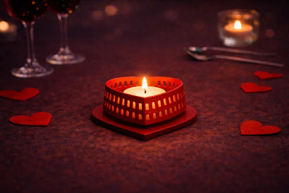 Love Tea Light 3d Printed Decorative For Faux Or Dried Flowers image 0
