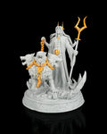 Vibrant 3D Printed Hades Statue with Intricate Mythology Detail image 0