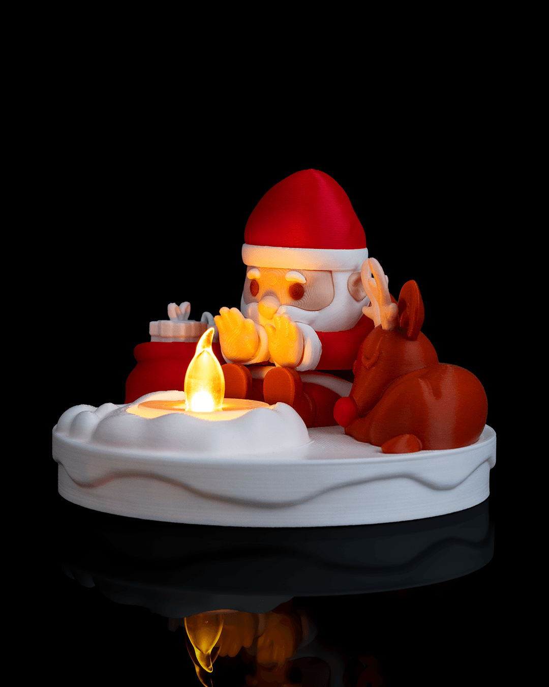 Christmas Santa’s Bonfire - Light Up Table Lamp image 2