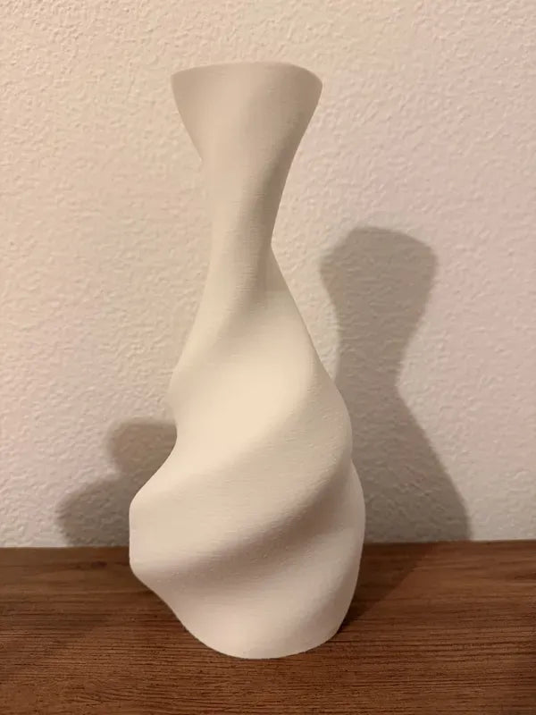 Spiral Vase 3D Printed Decorative for Faux or Dried Flowers image 1