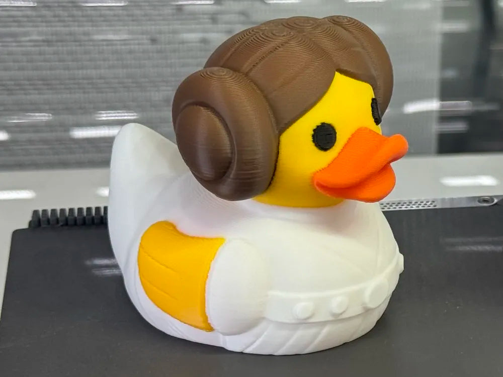3D Printed Toy Duck Figure Model - Leia Organa image 0