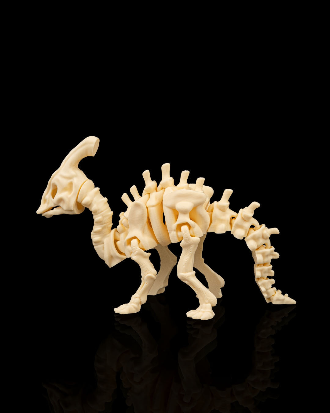 3D Printed Fexible Dinosaur - Skeleton Parasaurolophus Fidget Toy image 0