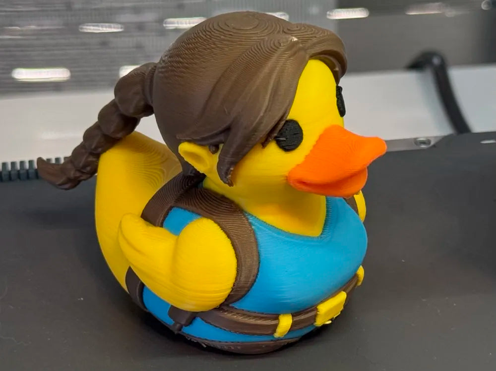 3D Printed Toy Duck Figure Model - Duck Lara Croft (Tomb Raider) image 0