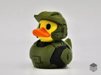 3D Printed Toy Duck Figure Model - Halo Master Chief Duck image 0