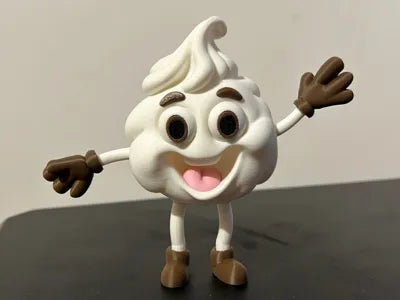 3D Printed Italian Brainrot Action Figure Model - Meringa piroettì image 0