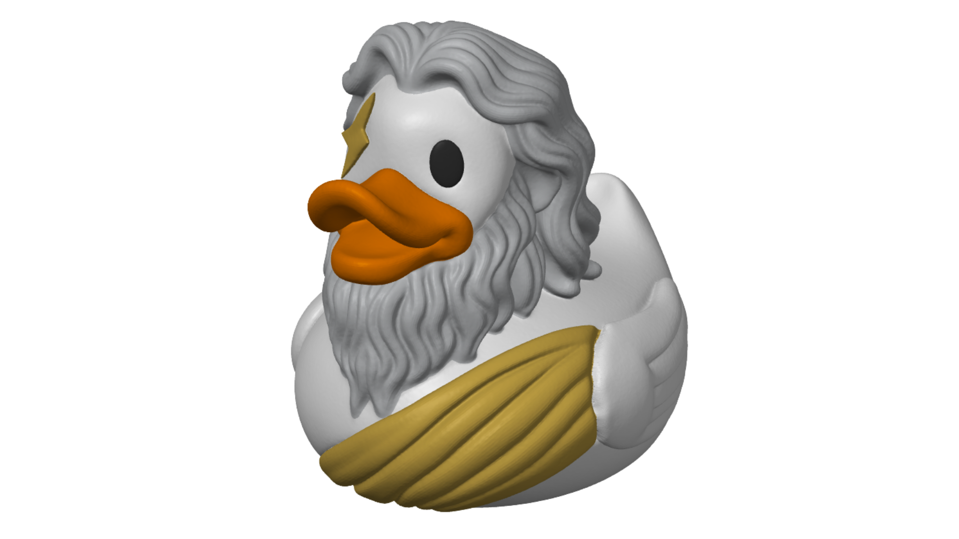 3D Printed Toy Duck Figure Model - Zeus Duck image 0