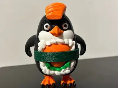3D Printed Italian Brainrot Action Figure Model -Pinguini sushini image 0