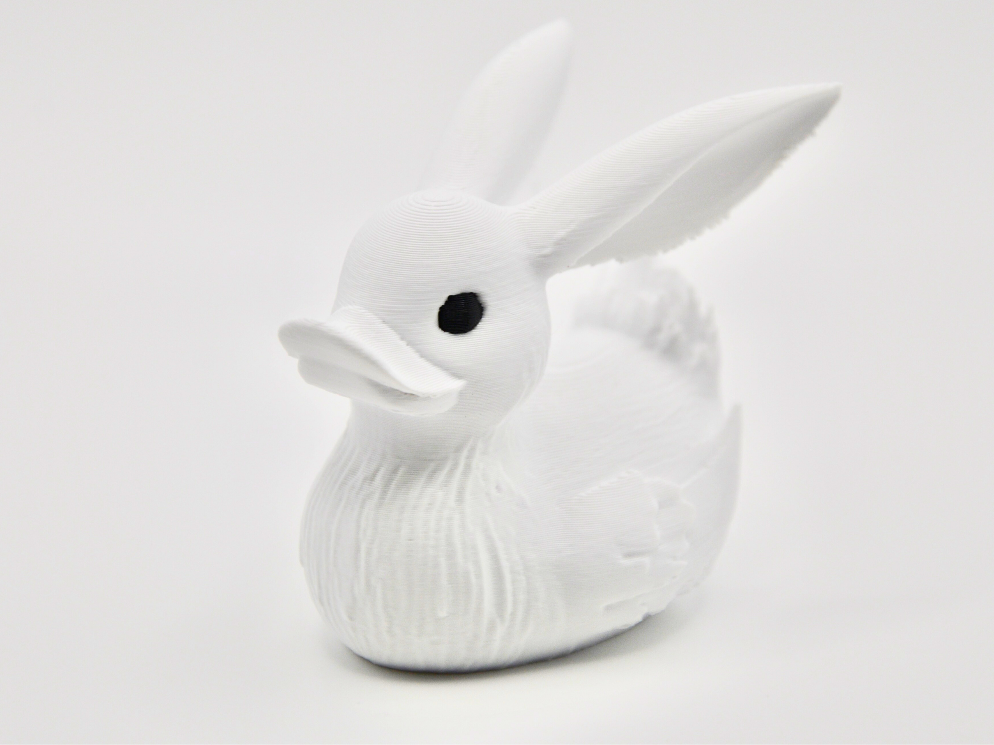 3D Printed Toy Duck Figure Model - Rabbit Duck image 0
