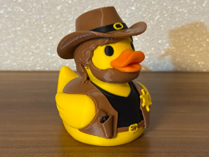 3D Printed Toy Duck Figure Model - Duck Norris - Texas Ranger image 0