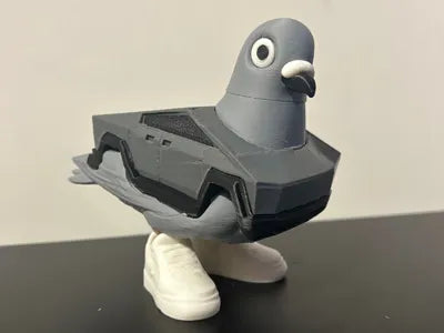 3D Printed Italian Brainrot Action Figure Model - Pigeon Car image 0