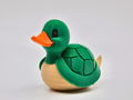 3D Printed Toy Duck Figure Model - Turtle Duck image 0