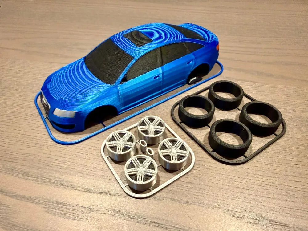 3D Printed Audi RS6 Limousine Kit Card (1:24 scale) image 0