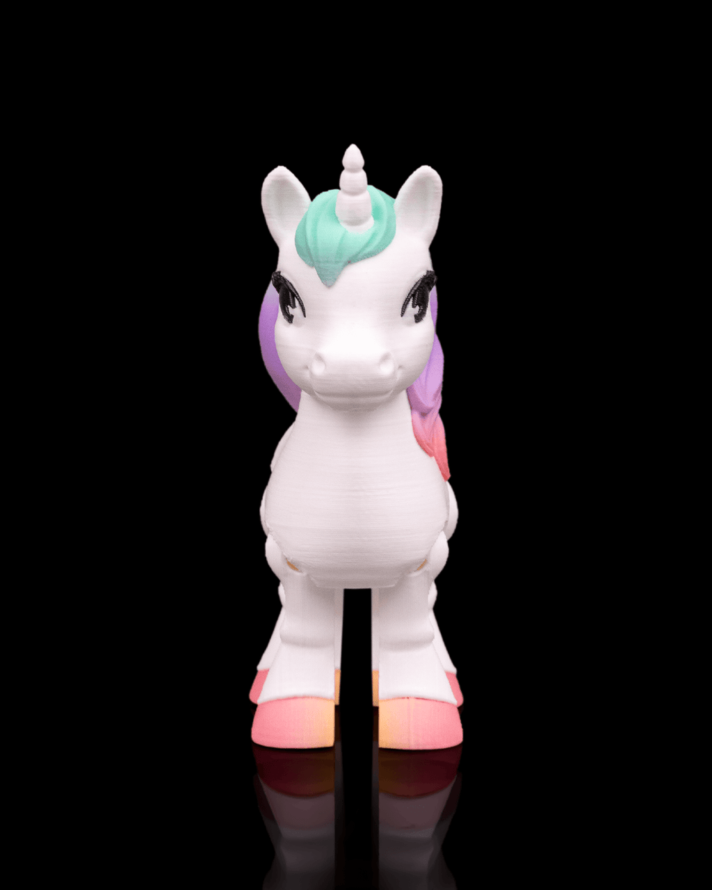 3D Printed Flexible Rainbow Glimmer Unicorn image 2