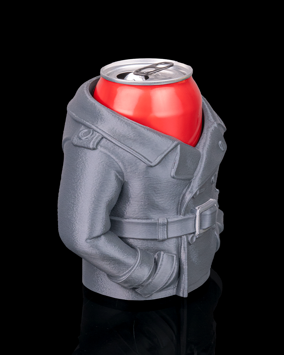3D Printed Overcoat Beer, Pen Can Holder image 3