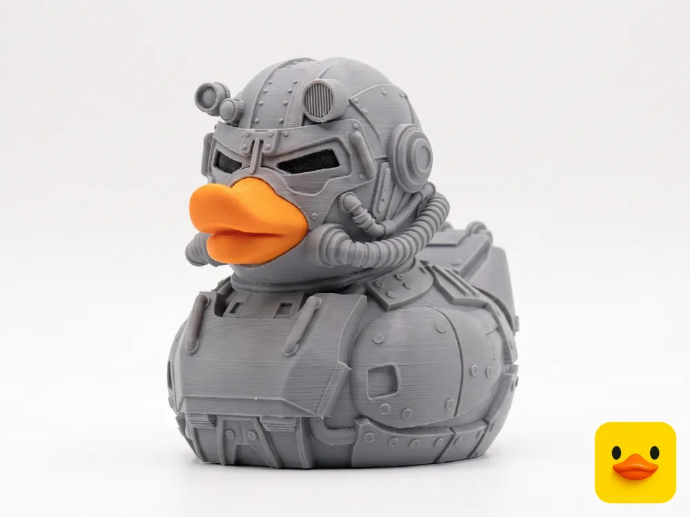 3D Printed Toy Duck Figure Model - Fallout Power Armor Duck