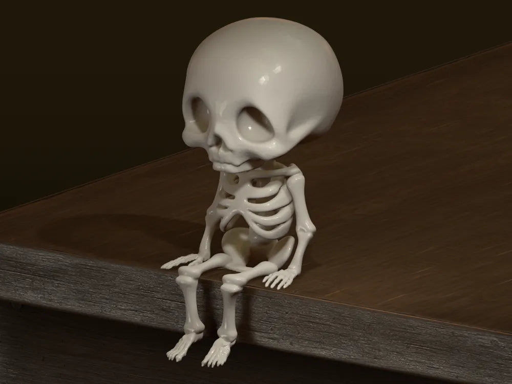 3D Printed Halloween Articulated Flexi Skeleton - Choose Of Colours image 0
