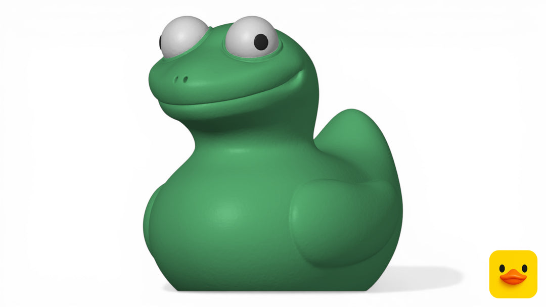 3D Printed Toy Duck Figure Model - Hoppers Lizard Duck image 0