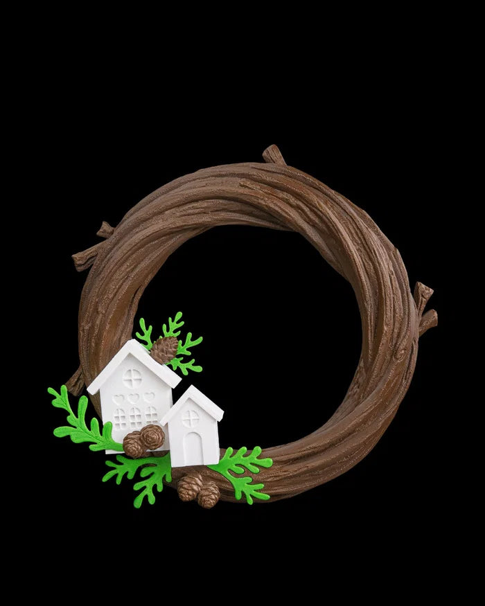3D Printed Christmas Naturally Merry - Wreath image 0
