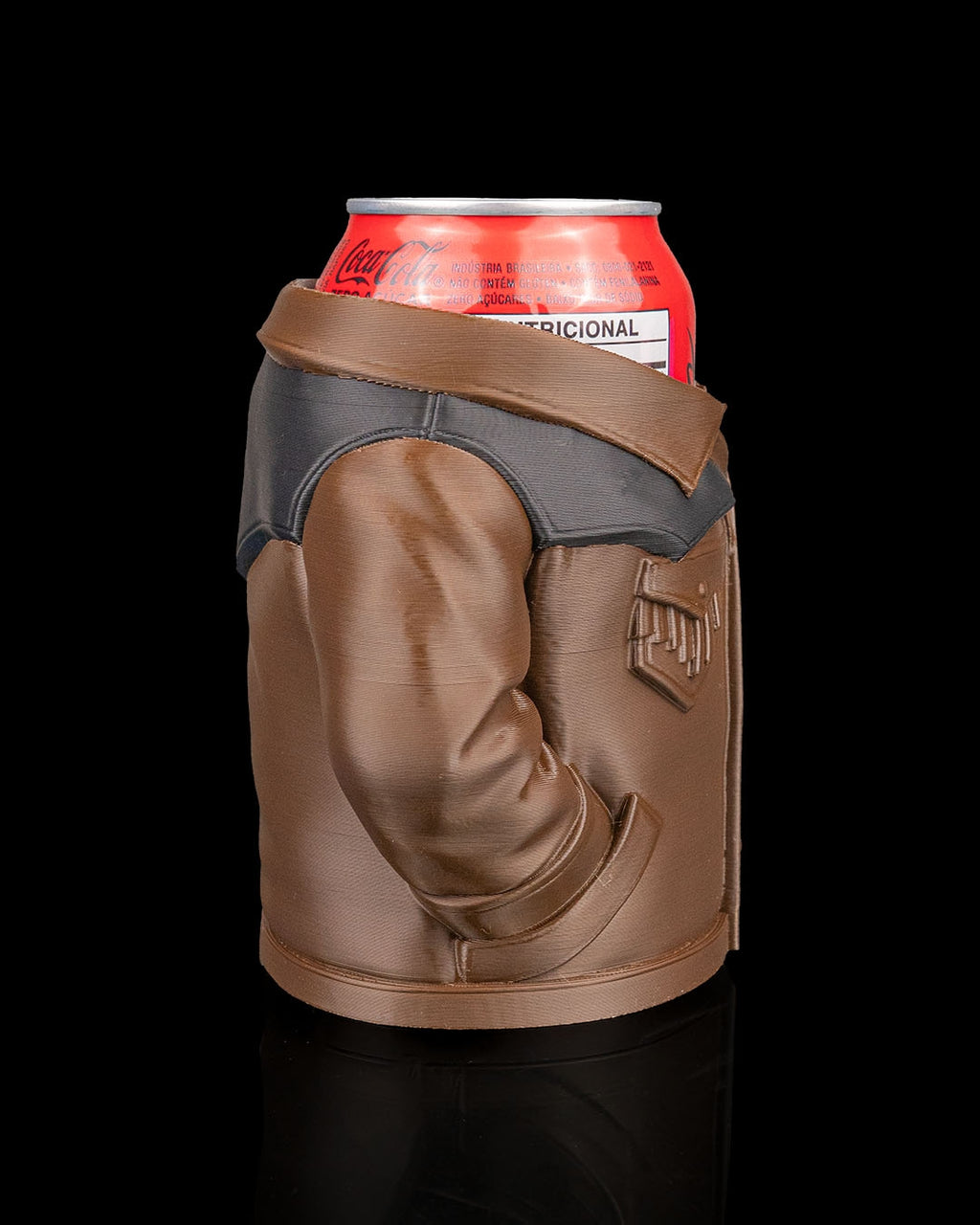 3D Printed Suede Jacket Beer, Pen Can Holder image 3