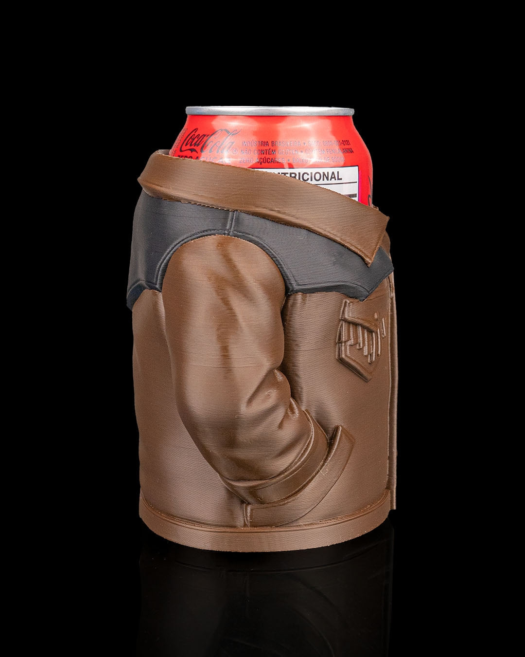 3D Printed Suede Jacket Beer, Pen Can Holder image 3