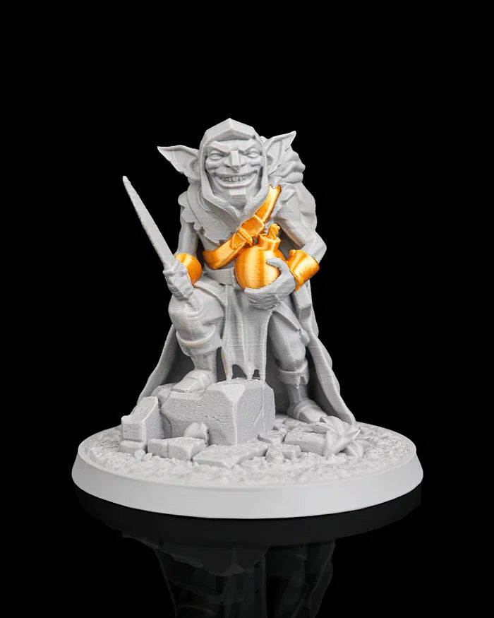 3D Printed Miniature War Warrior Model - Bomb Goblin image 0