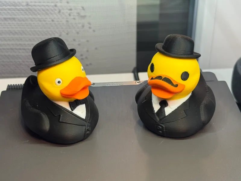 3D Printed Toy Duck Figure Model - Duck Laurel & Hardy image 0