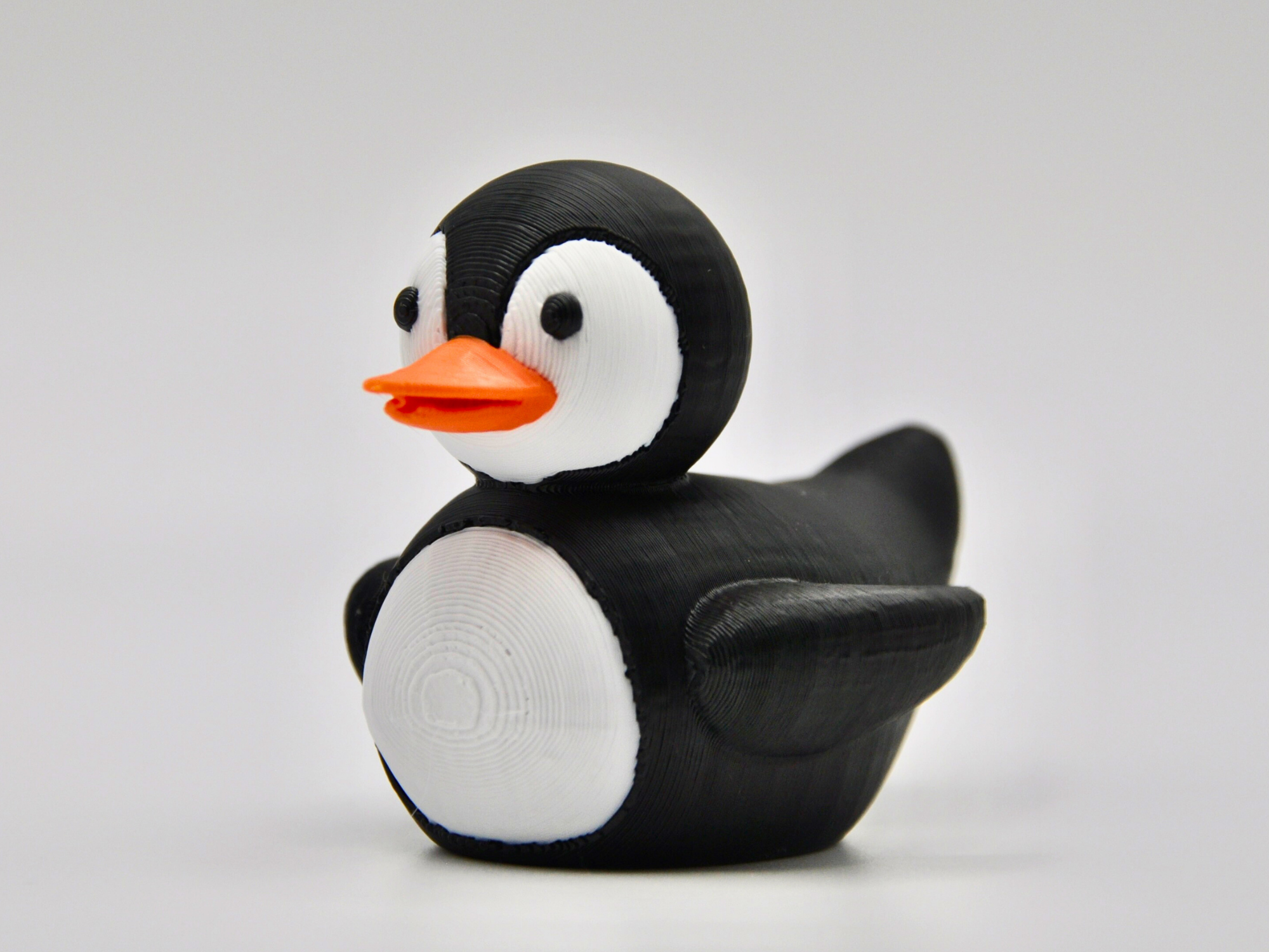 3D Printed Toy Duck Figure Model - Penguin Duck image 0