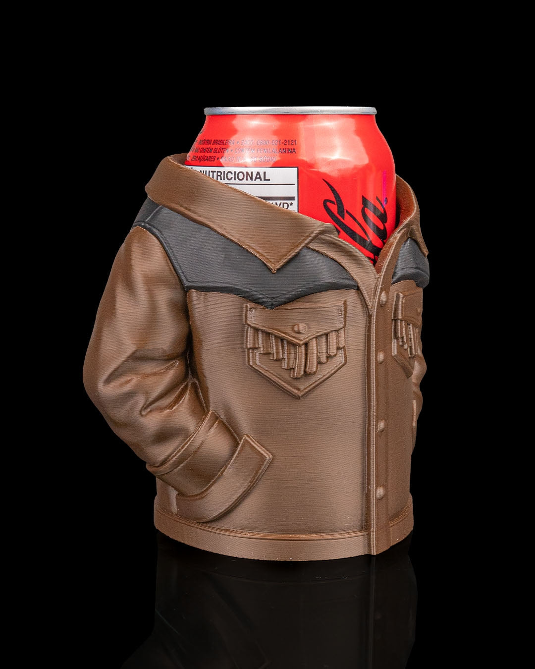 3D Printed Suede Jacket Beer, Pen Can Holder image 4