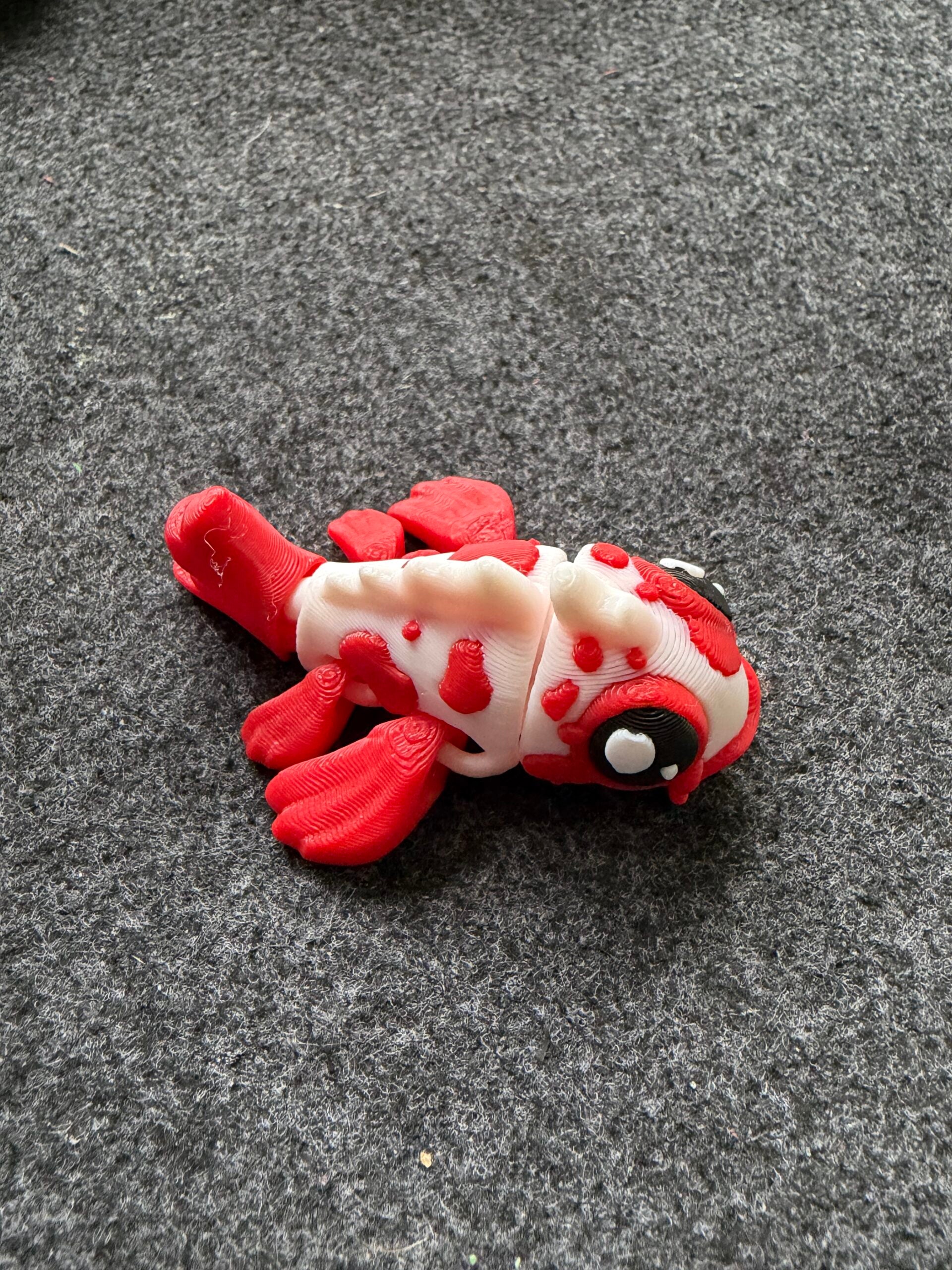3D Printed Articulated Red Koi Fish – Flexible Fidget Figures image 0