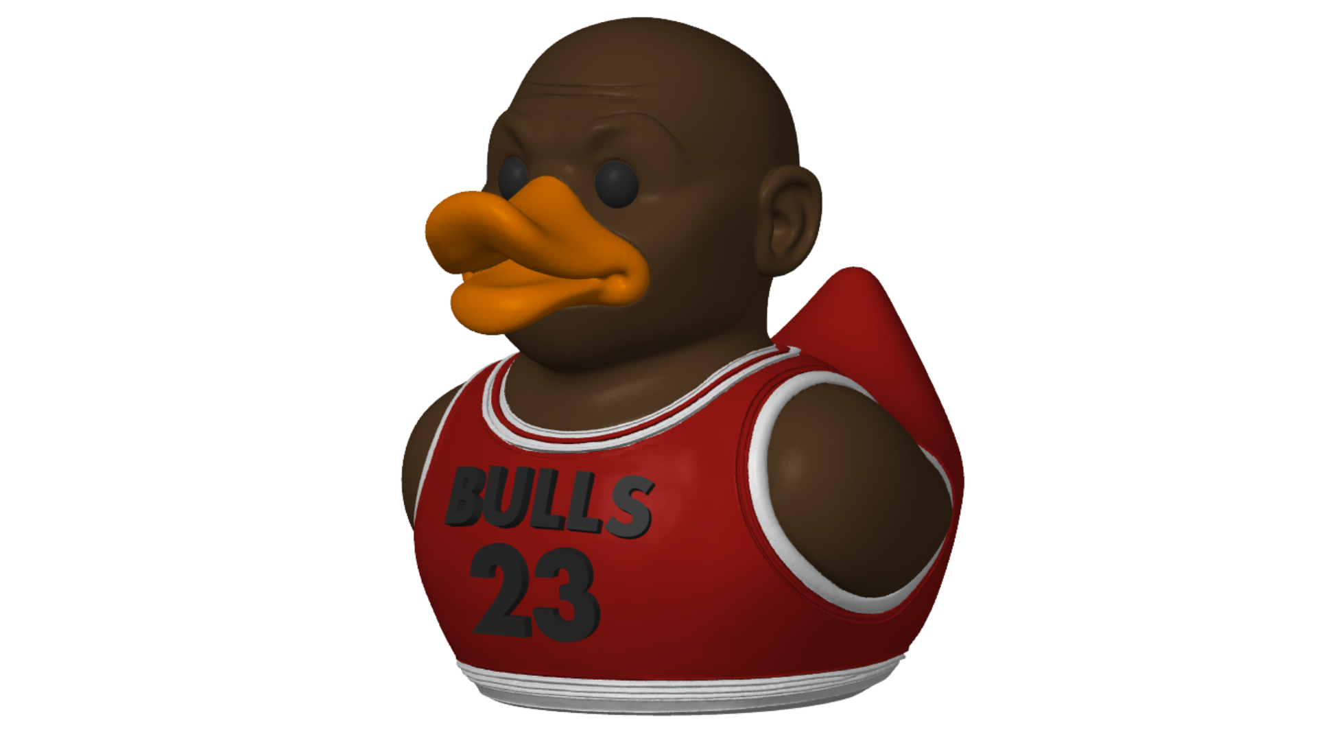 3D Printed Toy Duck Figure Model - Michael Jordan Duck image 0