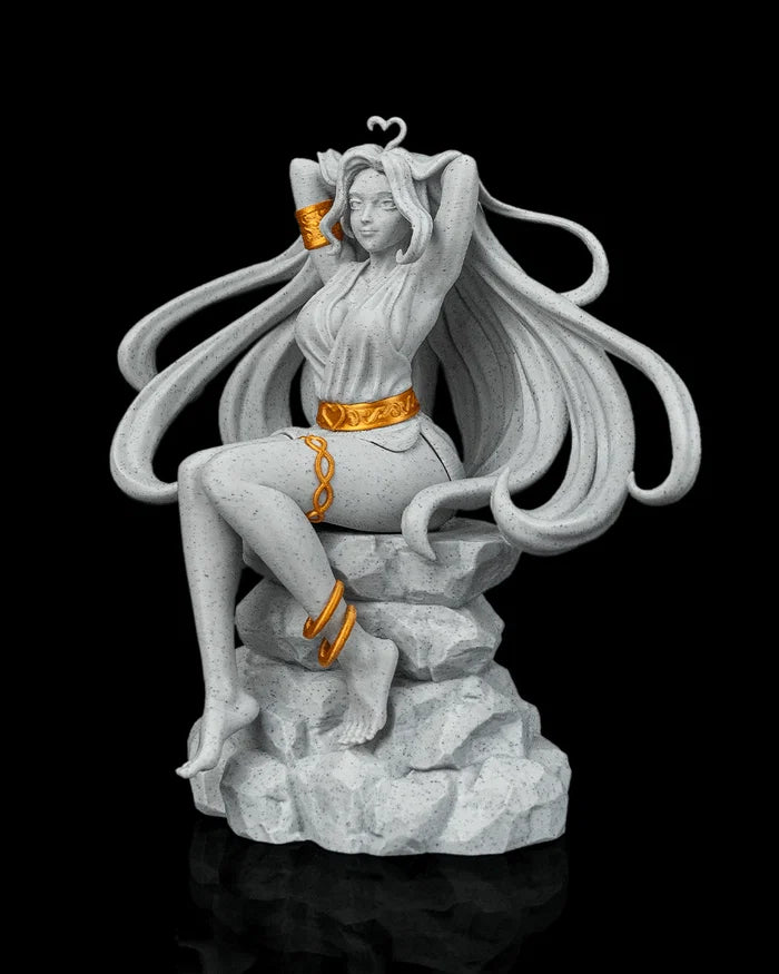 Vibrant 3D Printed Aphrodite Statue with Intricate Mythology Detail image 0