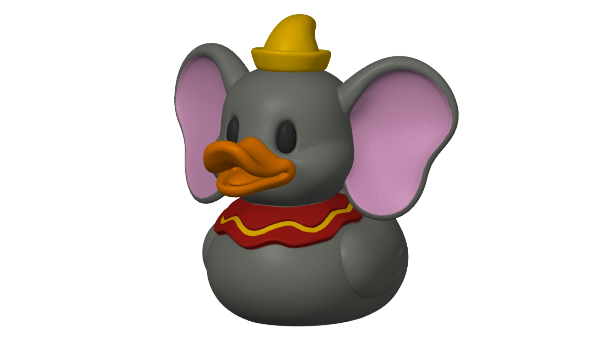 3D Printed Toy Duck Figure Model - Dumbo Duck image 0