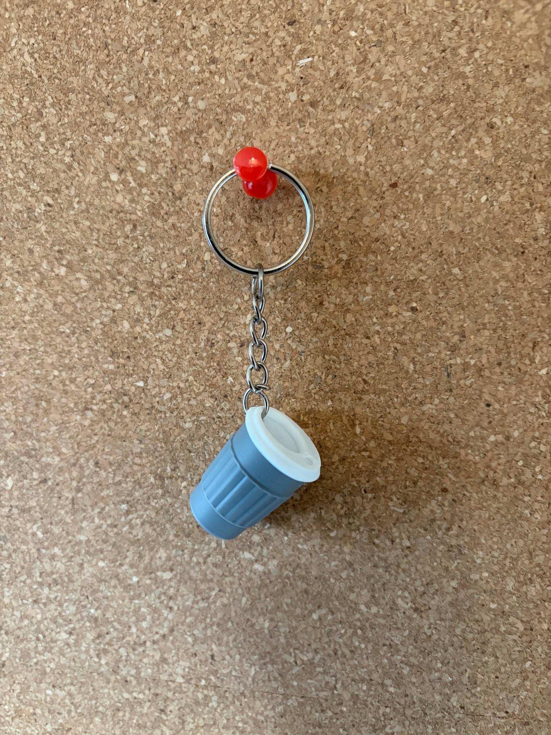 3D Printed Key Ring - Coffee Cup image 0