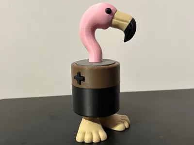 3D Printed Italian Brainrot Action Figure Model - Flamenquini batterini image 0