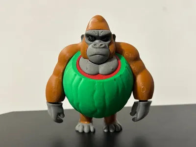 3D Printed Italian Brainrot Action Figure Model - Gorillo watermelondrillo image 0