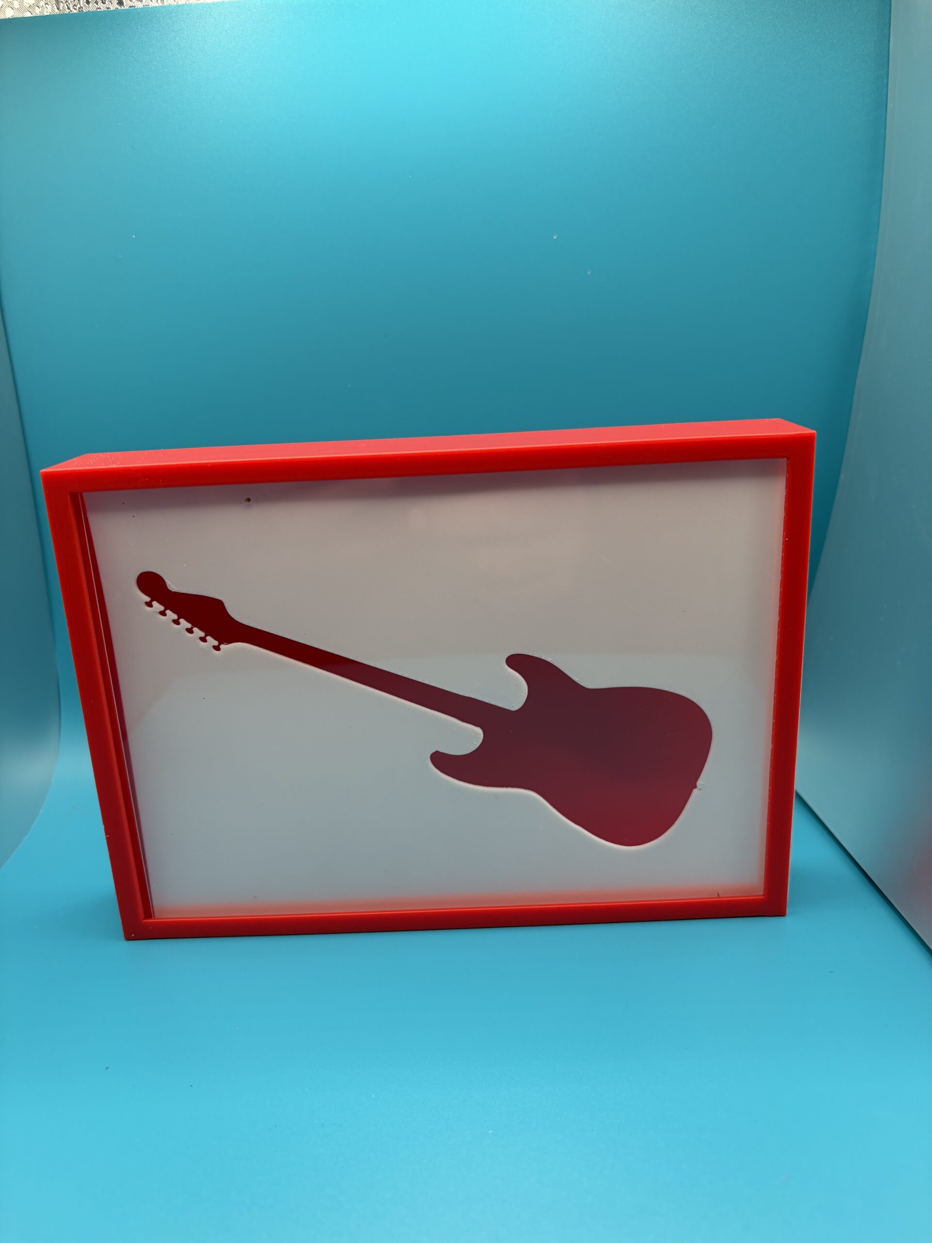 3D Printed Electric Guitar Sign Picture Frame image 0