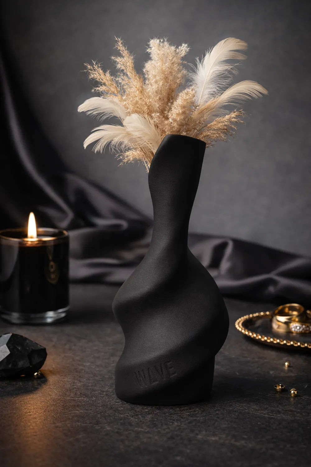 Spiral Vase 3D Printed Decorative for Faux or Dried Flowers image 0