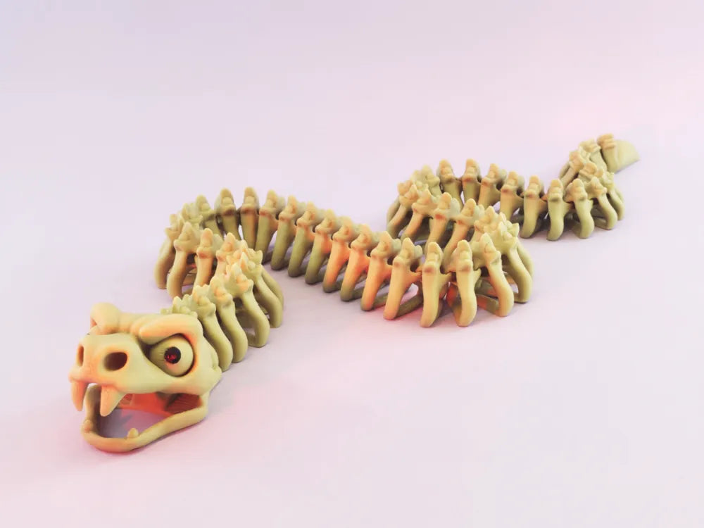 3D Printed Halloween Articulated Flexi Snake - Choice Of Colours image 0