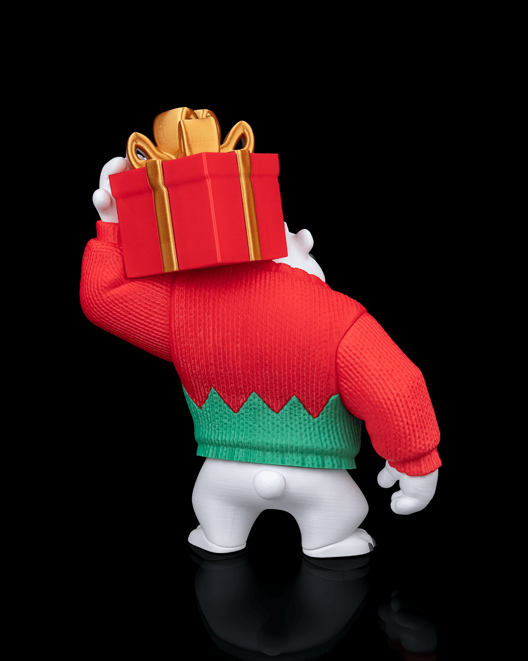 3D Printed Christmas Polar Bearer image 2