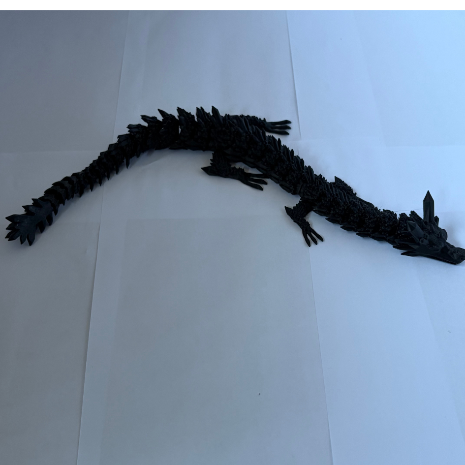 3D Printed Flexible Articulated Dragon Fidget Toy image 0