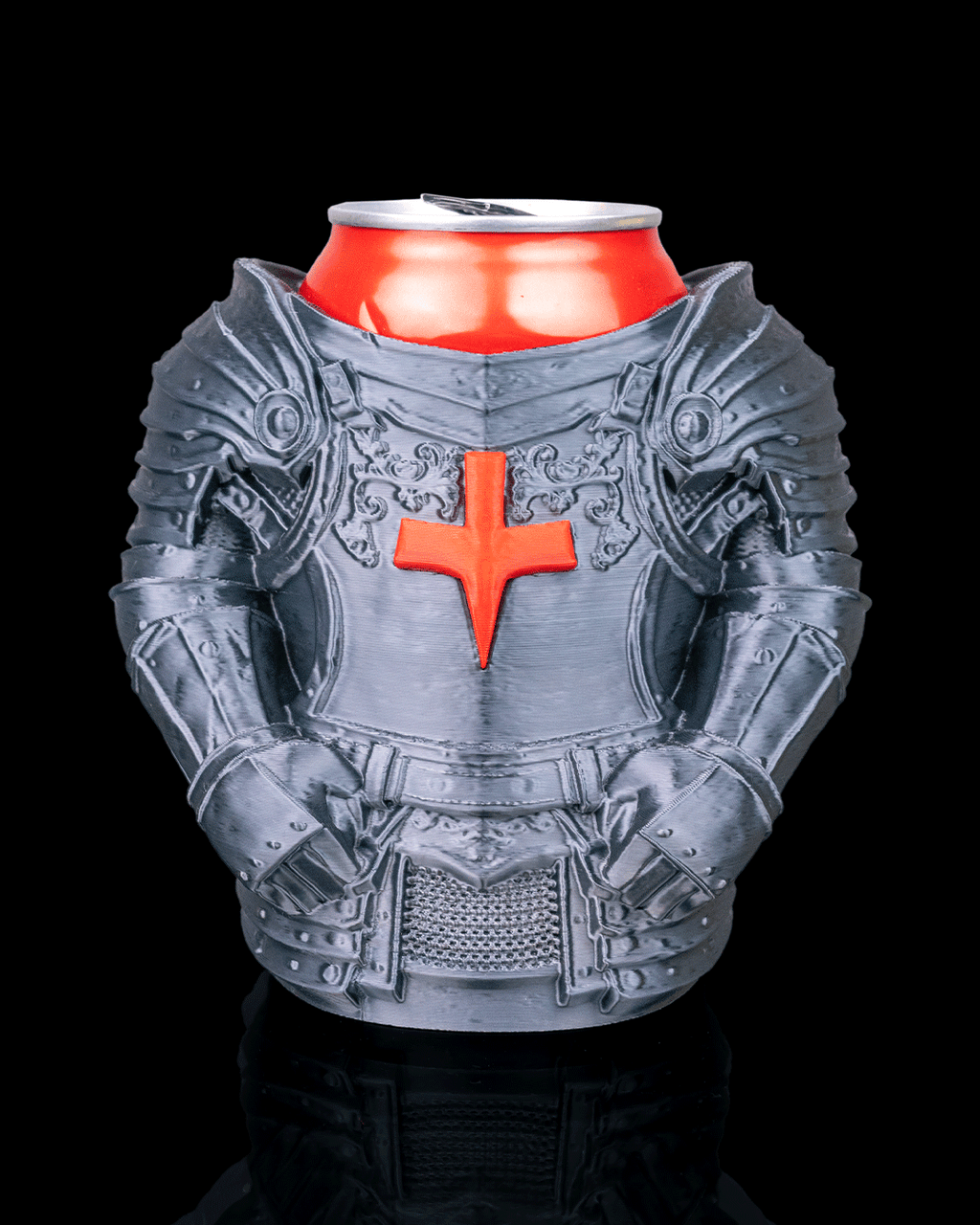 3D Printed Knight Armour Beer, Pen Can Holder image 0