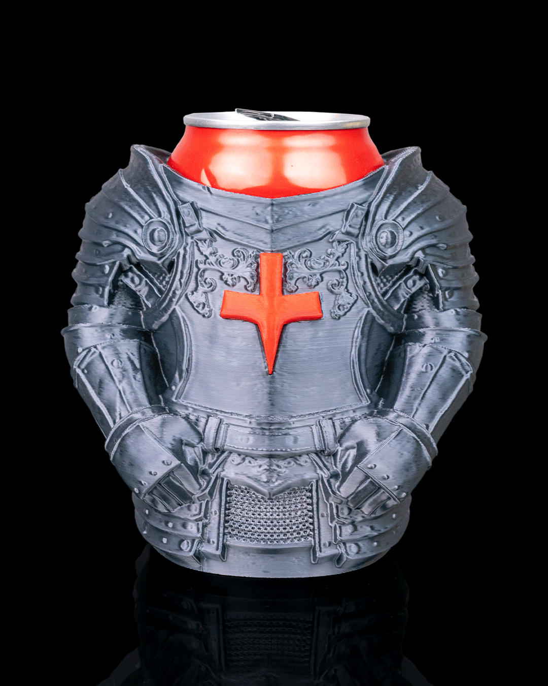 3D Printed Knight Armour Beer, Pen Can Holder image 0