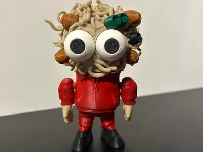 3D Printed Italian Brainrot Action Figure Model -bungoletti spaghettini image 0