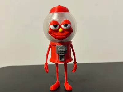 3D Printed Italian Brainrot Action Figure Model - Articulated Bicycle Gumball Toy image 0