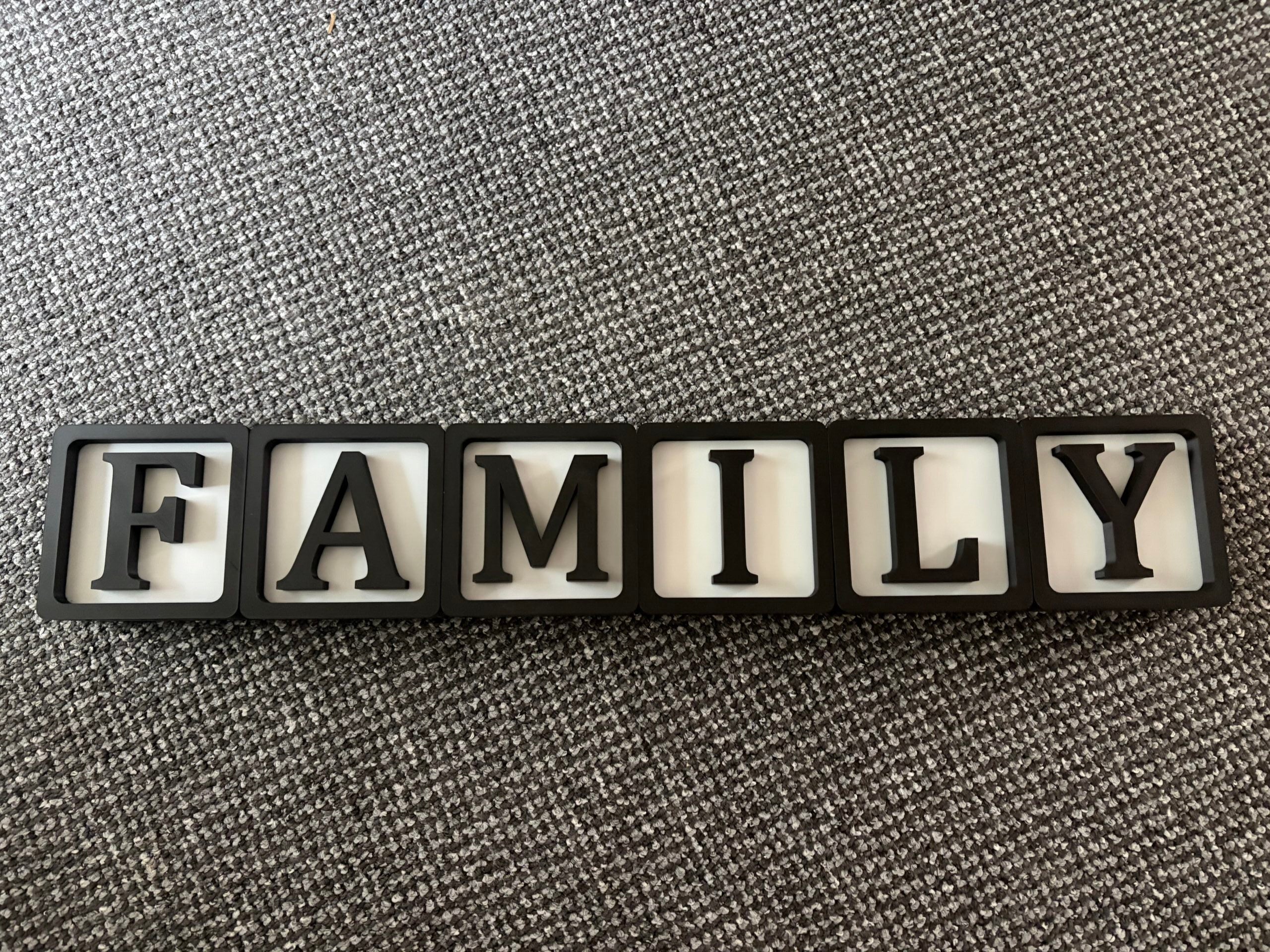 3D Printed Family Home Decor Sign image 0